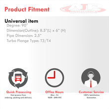 Load image into Gallery viewer, Universal 10" 90 Degree 2.5" T3/T4 Turbo Downpipe