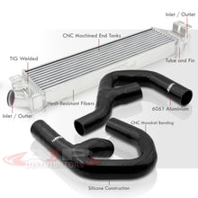Load image into Gallery viewer, For 2006-2010 Volkswagen VW Golf GTI Jetta / Audi A3 Tube & Fin Turbo Intercooler FMIC + Piping Kit Black Couplers - 2.0L 2.0T FSi Mk5 Mk6 07 08 09