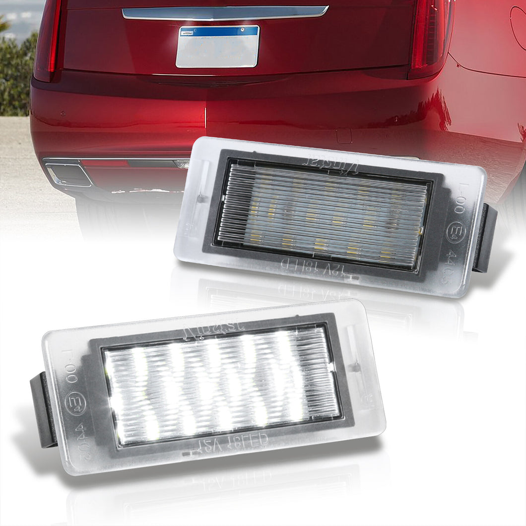Buick / Chevrolet / Cadillac / GMC / Opel / Pontiac White SMD LED License Plate Lights Clear Len