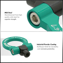 Load image into Gallery viewer, JDM Sport Heavy Duty Mild Steel Green Front Rear Tow Hook Ring (M12 x 1.75 Thread)