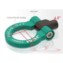 Load image into Gallery viewer, JDM Sport Heavy Duty Mild Steel Green Front Rear Tow Hook Ring (M12 x 1.75 Thread)
