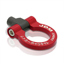 Load image into Gallery viewer, JDM Sport Heavy Duty Mild Steel Red Front Rear Tow Hook Ring (M12 x 1.75 Thread)