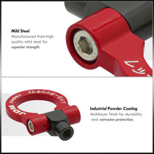 Load image into Gallery viewer, JDM Sport Heavy Duty Mild Steel Red Front Rear Tow Hook Ring (M12 x 1.75 Thread)