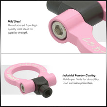 Load image into Gallery viewer, JDM Sport Heavy Duty Mild Steel Pink Front Rear Tow Hook Ring (M12 x 1.75 Thread)