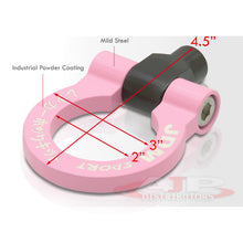 Load image into Gallery viewer, JDM Sport Heavy Duty Mild Steel Pink Front Rear Tow Hook Ring (M12 x 1.75 Thread)
