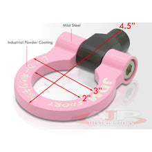 Load image into Gallery viewer, JDM Sport Heavy Duty Mild Steel Pink Front Rear Tow Hook Ring (M12 x 1.75 Thread)