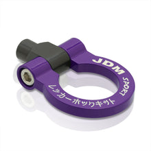 Load image into Gallery viewer, JDM Sport Heavy Duty Mild Steel Purple Front Rear Tow Hook Ring (M12 x 1.75 Thread)
