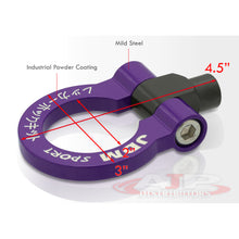 Load image into Gallery viewer, JDM Sport Heavy Duty Mild Steel Purple Front Rear Tow Hook Ring (M12 x 1.75 Thread)