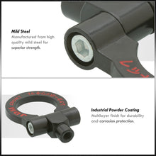 Load image into Gallery viewer, JDM Sport Heavy Duty Mild Steel Black Front Rear Tow Hook Ring (M12 x 1.75 Thread)