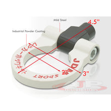 Load image into Gallery viewer, JDM Sport Heavy Duty Mild Steel White Front Rear Tow Hook Ring (M12 x 1.75 Thread)