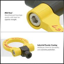 Load image into Gallery viewer, JDM Sport Heavy Duty Mild Steel Yellow Front Rear Tow Hook Ring (M12 x 1.75 Thread)