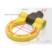 Load image into Gallery viewer, JDM Sport Heavy Duty Mild Steel Yellow Front Rear Tow Hook Ring (M12 x 1.75 Thread)