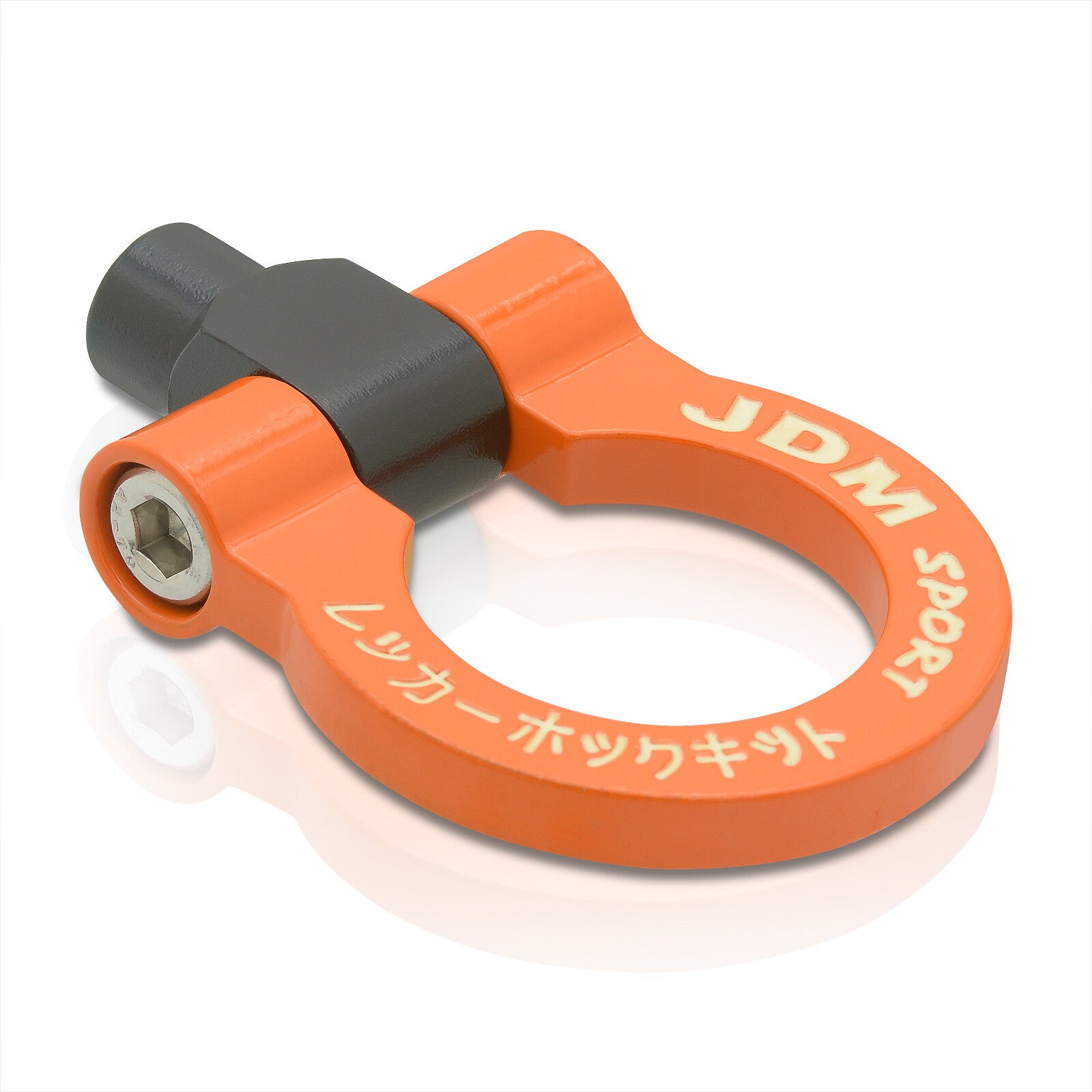 JDM Sport Heavy Duty Mild Steel Orange Front Rear Tow Hook Ring