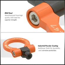 Load image into Gallery viewer, JDM Sport Heavy Duty Mild Steel Orange Front Rear Tow Hook Ring (M12 x 1.75 Thread)