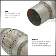 Load image into Gallery viewer, Universal Flex Pipe (Length: 8" | Flex Pipe: 4" | Inlet/Outlet: 2.5")