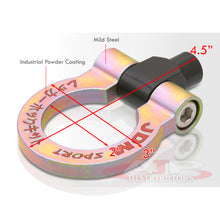 Load image into Gallery viewer, JDM Sport Heavy Duty Mild Steel Neon Front Rear Tow Hook Ring (M12 x 1.75 Thread)