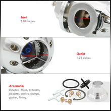 Load image into Gallery viewer, Universal SQV Style Chrome Blow Off Valve BOV + Aluminum O-Ring Weldable Adapter Flange Kit