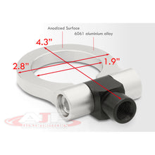 Load image into Gallery viewer, Universal Aluminum Tow Hook Ring Adapter Silver (M12x1.75 Thread)