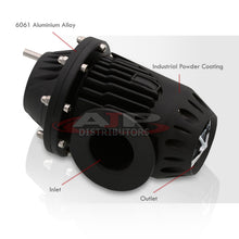 Load image into Gallery viewer, Universal SSQV Style Black Blow Off Valve BOV + 2.5" Aluminum Adapter Flange Kit