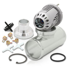 Load image into Gallery viewer, Universal SSQV Style Chrome Blow Off Valve BOV + 2.5" Aluminum Adapter Flange Kit