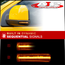 Load image into Gallery viewer, Ford F150 2015-2020 Front Amber Sequential LED Side Mirror Signal Marker Lights Smoke Len