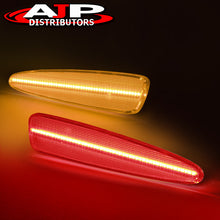 Load image into Gallery viewer, Chevrolet Corvette C6 2005-2013 4 Piece Front Amber & Rear Red LED Side Marker Lights Smoke Len