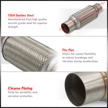 Load image into Gallery viewer, Universal Flex Pipe (Length: 12" | Flex Pipe: 8" | Inlet/Outlet: 2.5")