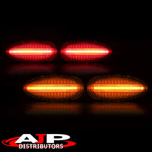 Load image into Gallery viewer, Chevrolet Silverado (Dually) 2500HD 3500HD 2001-2014 / GMC Sierra (Dually) 2500HD 3500HD 1999-2014 4 Piece Front Amber & Rear Red LED Fender Side Marker Lights Clear Len