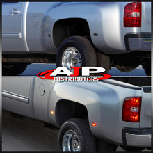 Load image into Gallery viewer, Chevrolet Silverado (Dually) 2500HD 3500HD 2001-2014 / GMC Sierra (Dually) 2500HD 3500HD 1999-2014 4 Piece Front Amber & Rear Red LED Fender Side Marker Lights Smoke Len