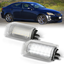 Load image into Gallery viewer, Lexus ES350 IS250 IS350 LS460 RX350 2-Piece Left & Right Interior White SMD LED Door Courtesy Lights Clear Len