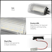 Load image into Gallery viewer, Lexus ES350 IS250 IS350 LS460 RX350 2-Piece Left & Right Interior White SMD LED Door Courtesy Lights Clear Len