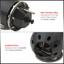 Load image into Gallery viewer, Universal SQV Style Carbon Fiber Blow Off Valve BOV + 2.5" Aluminum Adapter Flange Kit