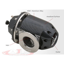 Load image into Gallery viewer, Universal SQV Style Carbon Fiber Blow Off Valve BOV + 2.5" Aluminum Adapter Flange Kit