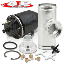 Load image into Gallery viewer, Universal SQV Style Carbon Fiber Blow Off Valve BOV + 2.5" Aluminum Adapter Flange Kit