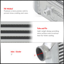 Load image into Gallery viewer, Universal Aluminum Intercooler (Tube & Fin | Overall: 18.5" x 11.5" x 3.0" | Core: 11.0" x 11.5" x 3.0" | Inlet/Outlet: 3.0")