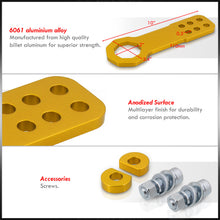 Load image into Gallery viewer, Universal 10mm Front Tow Hook Kit Gold (Pass-JDM Style)