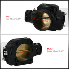 Load image into Gallery viewer, D/B/F/H-Series 68mm Throttle Body Plate Black w/ Chrome Gate