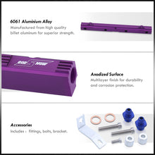 Load image into Gallery viewer, Mitsibishi Evo 4-9 / Eclipse 1995-1999 4G63 Turbo Fuel Injector Rail Purple