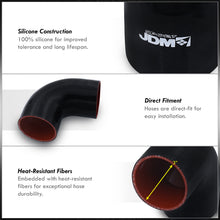 Load image into Gallery viewer, 3" 90 Degree Silicone Coupler Black