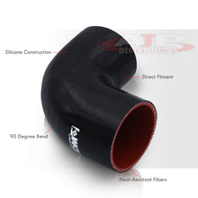Load image into Gallery viewer, 2.75" 90 Degree Silicone Coupler Black