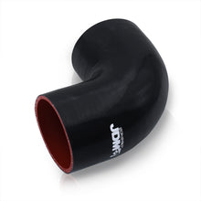 Load image into Gallery viewer, 3.5" 90 Degree Silicone Coupler Black