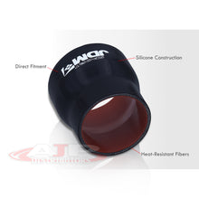 Load image into Gallery viewer, 3" to 4" Straight Reducer Silicone Coupler Black