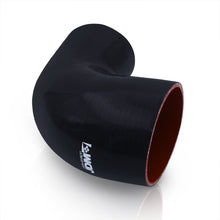 Load image into Gallery viewer, 3.25" to 3.75" 90 Degree Reducer Silicone Coupler Black