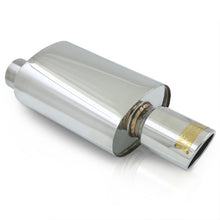 Load image into Gallery viewer, JDM Sport Universal Stainless Steel Oval Canister Muffler with 4" Slant Tip and 3" Inlet