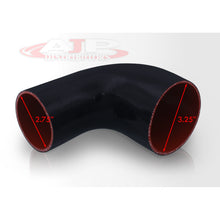 Load image into Gallery viewer, 2.75" to 3.25" 90 Degree Reducer Silicone Coupler Black