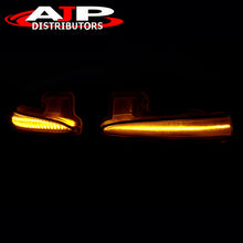 Load image into Gallery viewer, Toyota Tacoma 2016-2021 / Highlander 2020-2021 / RAV4 2019-2021 Front Amber Sequential LED Side Mirror Signal Marker Lights Smoked Len