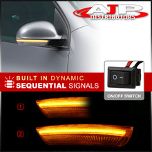 Load image into Gallery viewer, Volkswagen Golf MK5 2003-2012 / Jetta 2006-2011 / Passat 2003-2011 / Rabbit 2006-2009 Front Amber Sequential LED Side Mirror Signal Marker Lights Clear Len