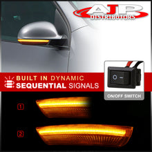 Load image into Gallery viewer, Volkswagen Golf MK5 2003-2012 / Jetta 2006-2011 / Passat 2003-2011 / Rabbit 2006-2009 Front Amber Sequential LED Side Mirror Signal Marker Lights Smoked Len