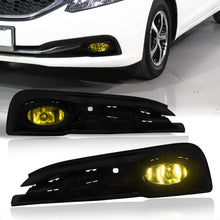 Load image into Gallery viewer, Honda Civic Sedan (Not Compatible for Coupe, Hybrid, & SI Models) 2013-2015 Front Fog Lights Yellow Len (Includes Switch & Wiring Harness)