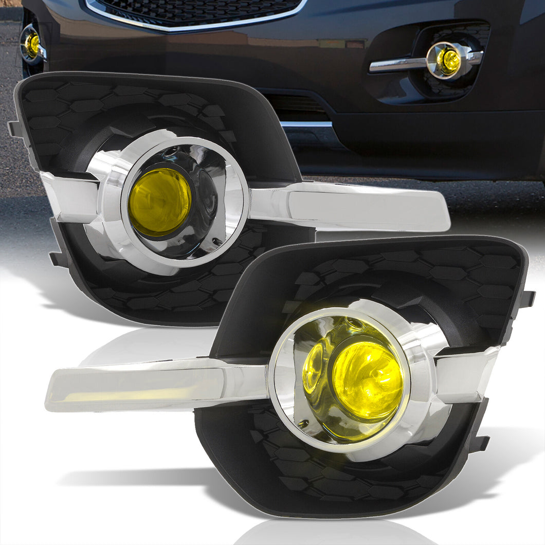 Chevrolet Equinox (Old Body Side 2016) 2010-2016 Front Fog Lights Yellow Len (Includes Switch & Wiring Harness)